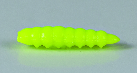 LARVA DEL MIELE 25 mm Ø 5.5 mm in file da 6 (Col. CHARTREUSE) 54 pezzi